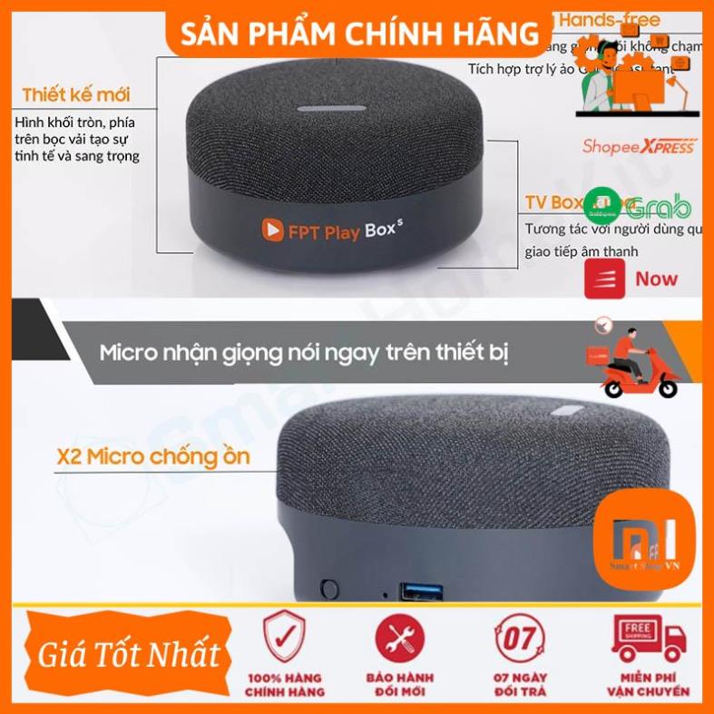 Android Tivi Box FPT Play Box S 4K Ultra HD 2GB/16GB Android TV 10 - Bảo hành chính hãng FPT 12 tháng - Hàng Chính Hãng