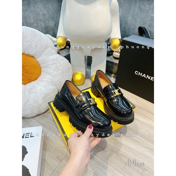 Giày moca celine giày oxford nữ fullbox vàng