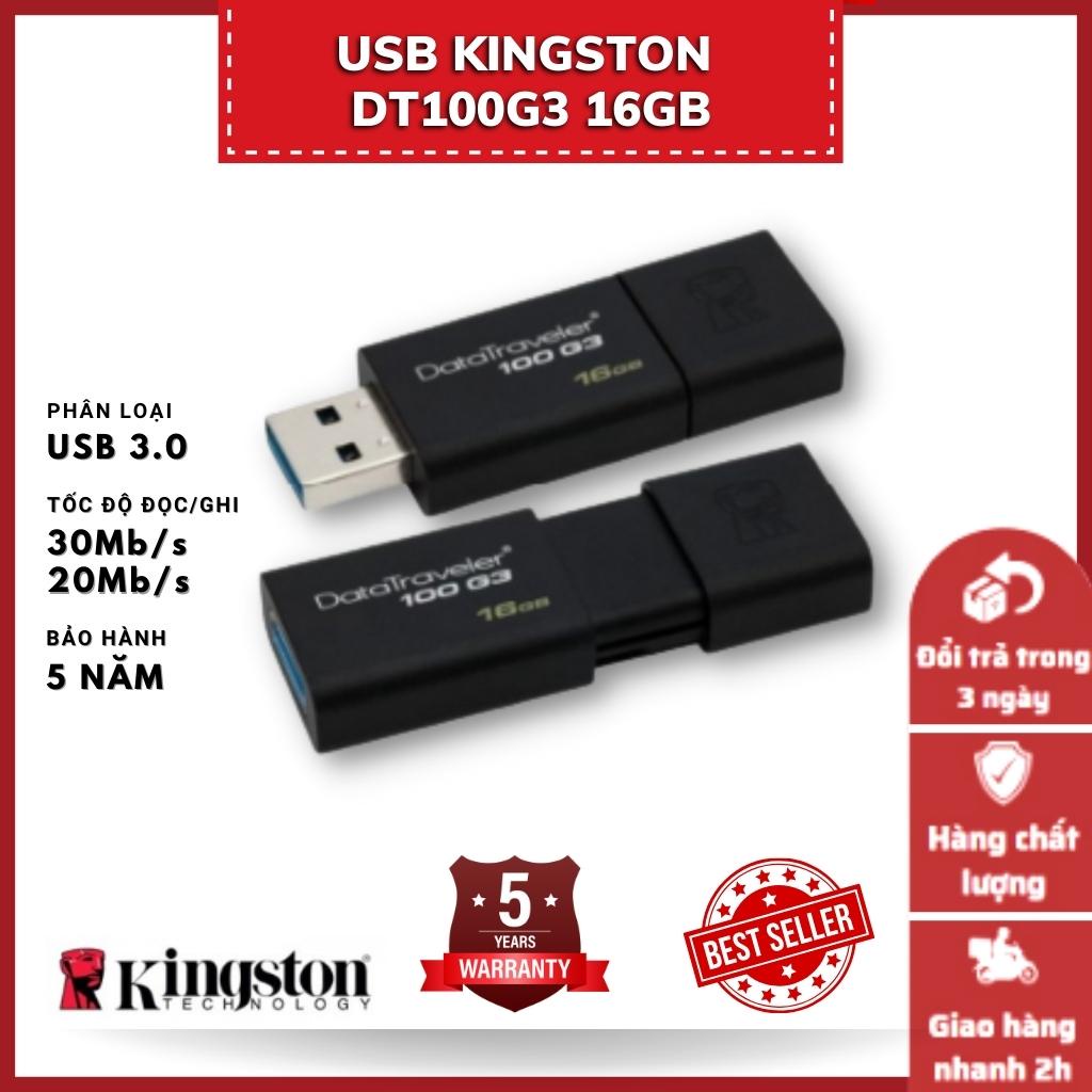 USB Kingston DT100G3 32GB - USB 3.0 - Hàng nhập khẩu - BH 5 Năm