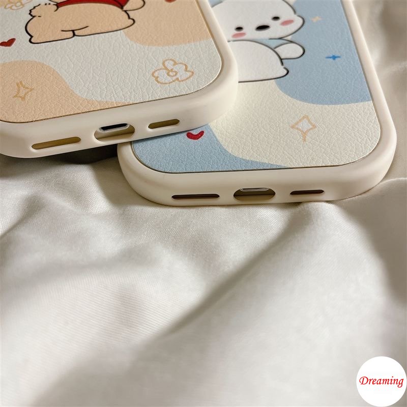 Ốp Điện Thoại Dẻo Họa Tiết Gấu & Đôi Mắt To Dễ Thương Cho iphone 15 14 13 12 11 pro x xr xs max se 2020 6 6s 7 8 plus
