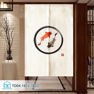 Rèm cửa Noren Cá Chép Nhật ,rèm phong cách Nhật Bản Tín Phát Decor, cá chép, chử An, thuyền rồng