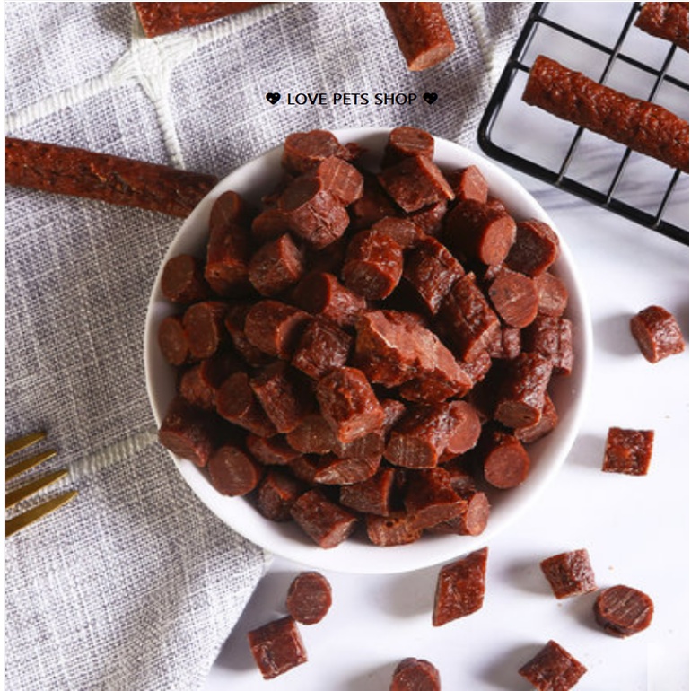 Bánh thưởng cho Chó Mèo thịt bò sấy khô - Love pets shop