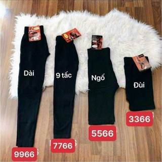 quần legging quảng châu thun cotton co dãn 4 chiều freeszie đùi dài lửng ngắn