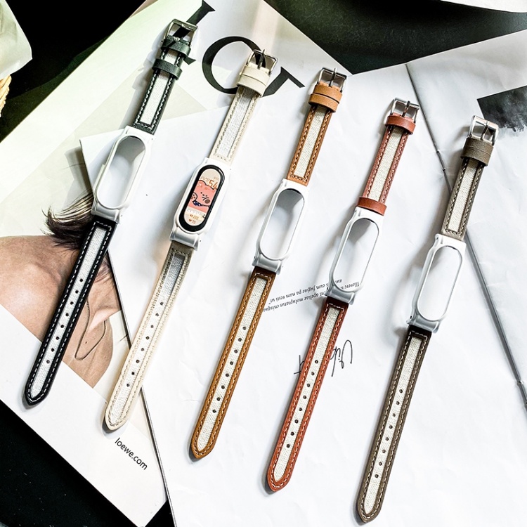 Dây Đeo Tay Bằng Da Thanh Lịch Cho xiaomi mi band 7 xiaomi mi band 5 6 Miband 4 3