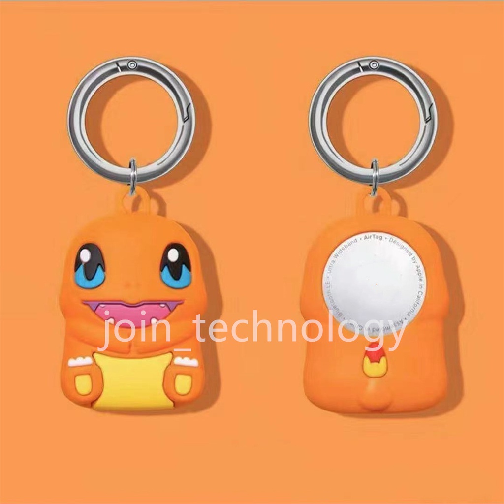 Ốp lưng PVC airtag chống thất lạc hình hoạt hình dễ thương cho iPhone