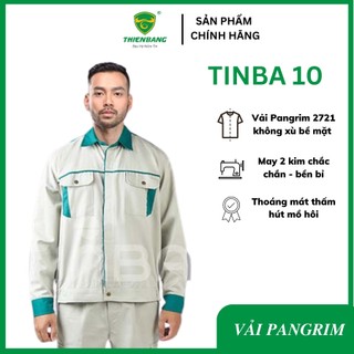 Quần áo bảo hộ lao động TINBA 10 - Vải Pangrim Thoáng Mát Không Xù - Quần áo công nhân, kỹ sư bảo hộ túi hộp