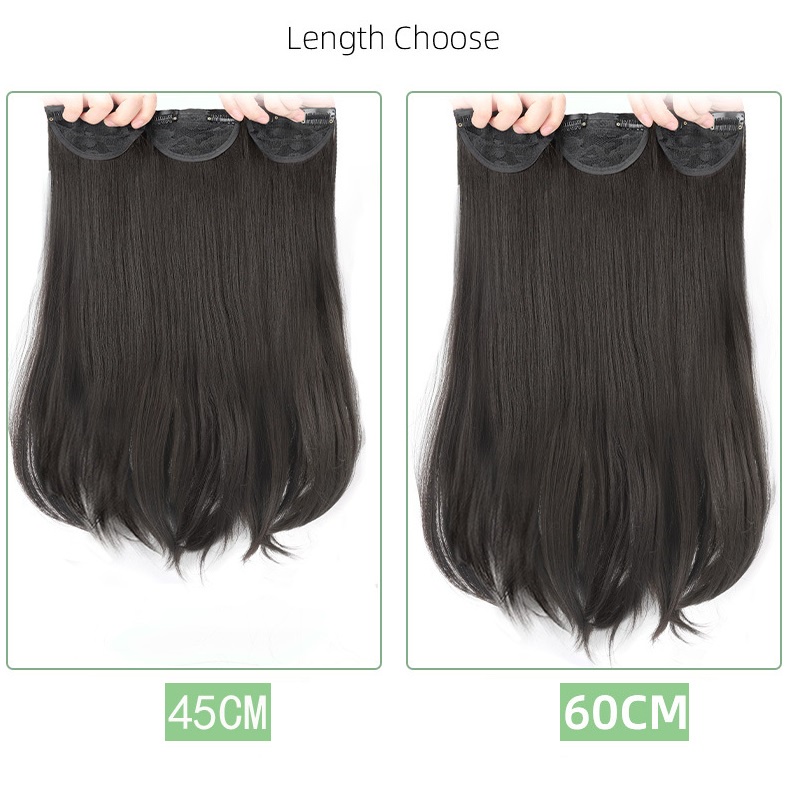 Tóc Giả Kẹp Nối 3 Tép WINA Thẳng Dài Cúp Đuôi 45cm - 60cm TKN-03