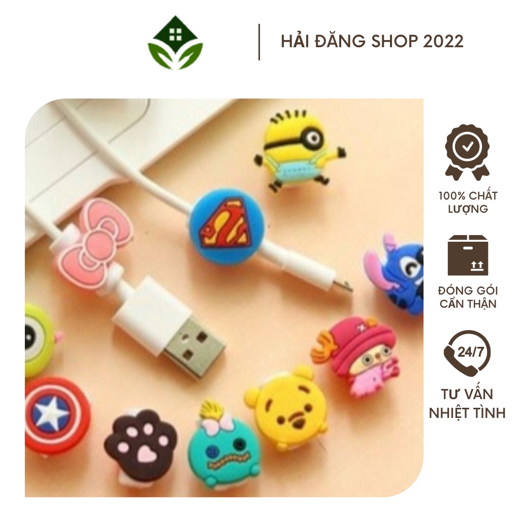 Bảo vệ cáp sạc và tai nghe dế cưng của bạn-dây quấn cable 2 màu -nuts gắn bảo vệ cable