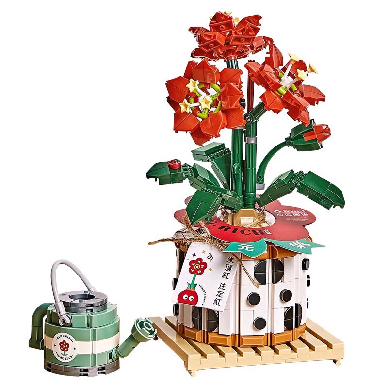 Đồ chơi lắp ráp mô hình chậu cây dâu tây, chậu hoa mẫu mới