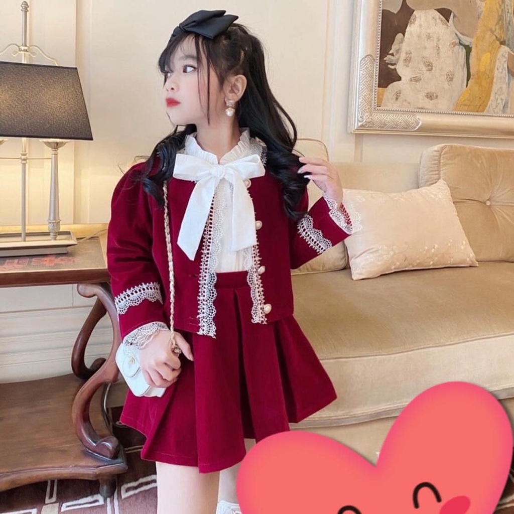 Set nhung 3 chi tiết phối viền ren 10-30kg