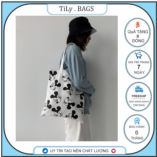 Túi tote, túi vải bố chuột Micky