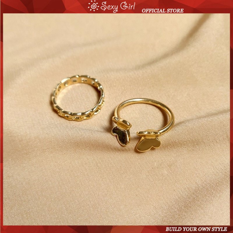 Bộ nhẫn đeo tay họa tiết bướm thời trang sành điệu cho nữ