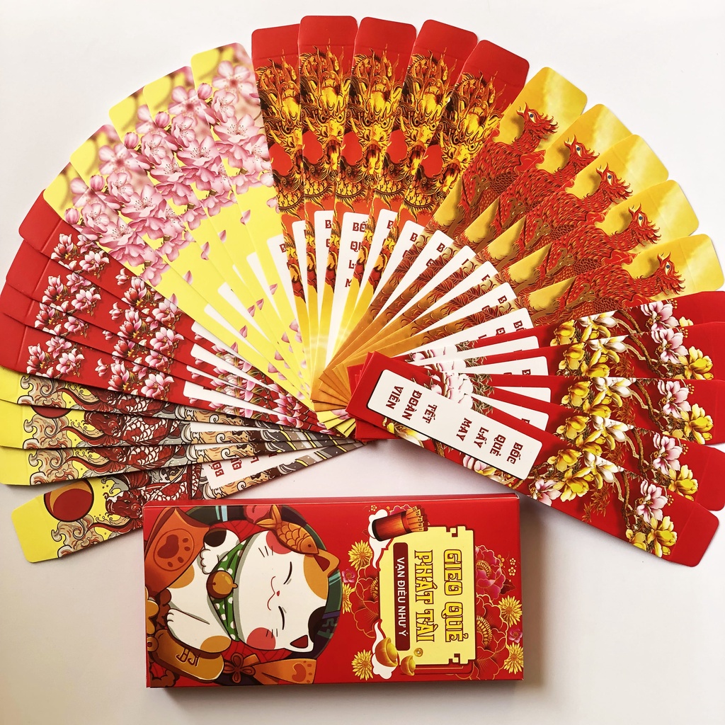 Bao lì xì gieo quẻ 2024 MẪU RỒNG ĐỎ, lì xì tết GIÁP THÌN năm 2024 hottrend