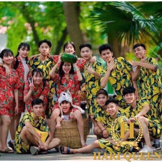 Bộ sơ mi hoa quả nam nữ hsu0603