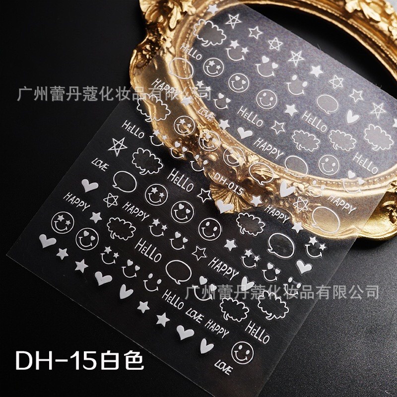 Sticker & Decal dán móng tay mặt cười