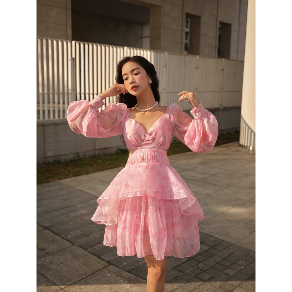 Des Fleurs - Váy xoè tay bồng Le Muse de Pivoine