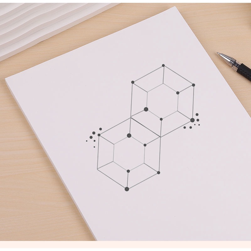 Giấy cào giấy viết nguệch ngoạc cho học sinh Giấy trắng trơn sổ ghi chú sổ tay kẻ ô giấy nháp Toán H