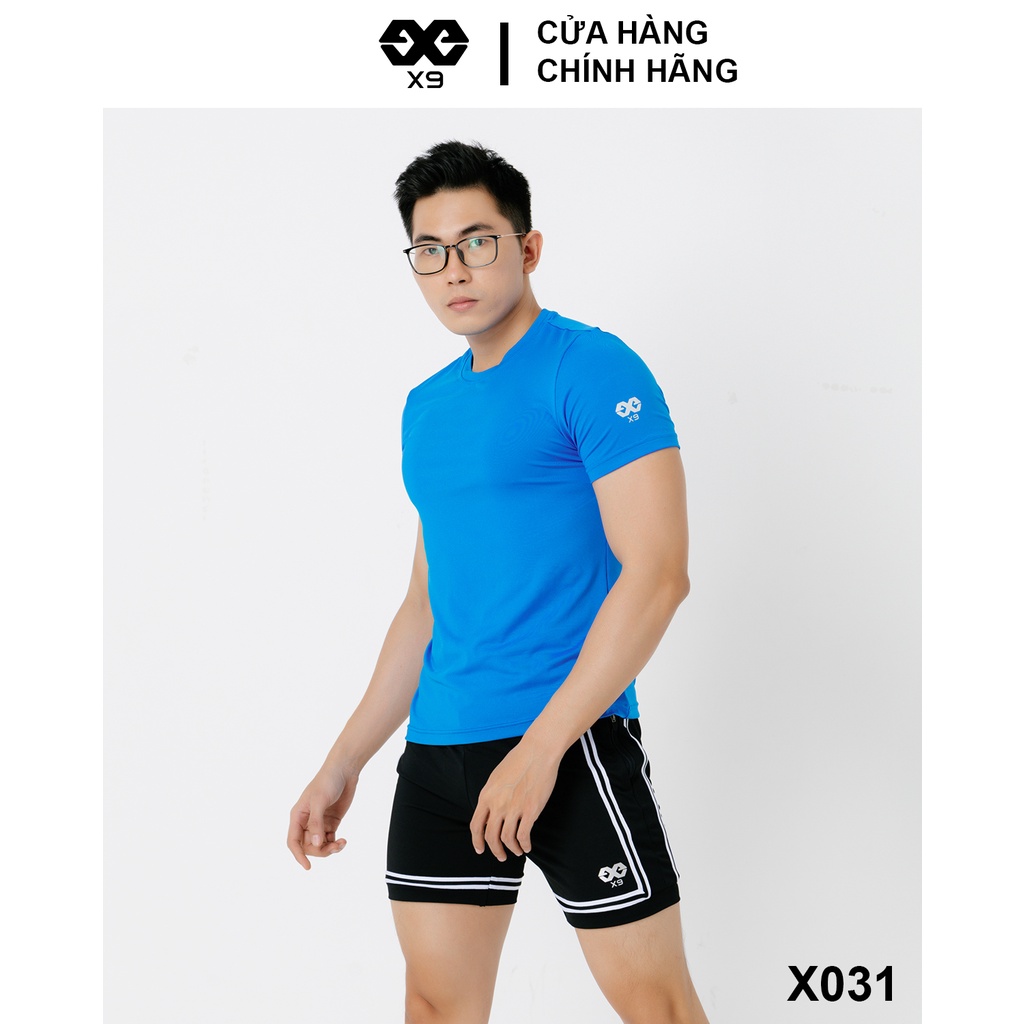 Áo Thun Trơn Logo X9 Thun Lạnh Cotton Nam Cổ Tròn Thể Thao Tập Gym Chạy Bộ - X9 Sportswear - X031