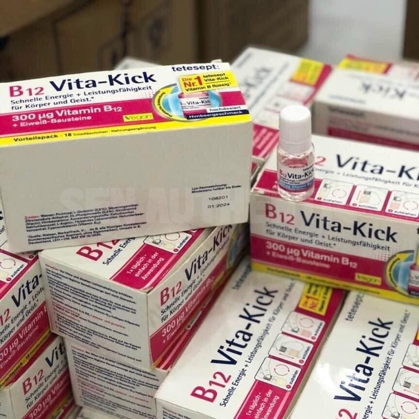 Vitamin B12 Vita-Kick Dạng nước, Hộp 18 lọ