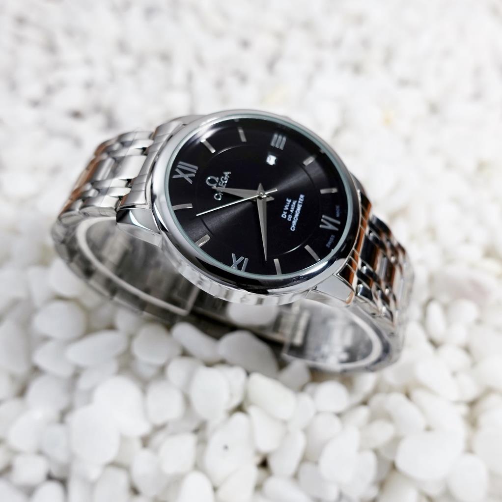 Đồng Hồ Nam OMEG Dây Đúc Kim Trôi Khóa Bướm Size 40mm Kính Cong Chống Nước Bảo Hành 24 Tháng - Mã Omeg