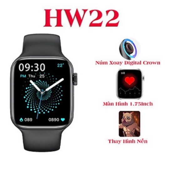 Đồng hồ thông minh Floveme - HW22 Pro, Smart watch Series 6, Sạc không dây, Chống nước IP67 , Nghe Gọi, Đo nhịp tim