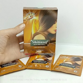 Nhuộm Tóc Shitinsof hán phương màu nâu hạt dẻ hộp 3 gói dùng 1 lần