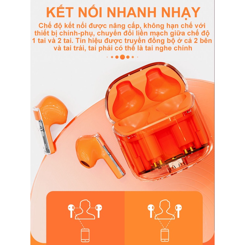 Tai Nghe Không Dây Bluetooth JBL TUNE225 True Wireless V5.3 Thiết Kế Trong Suốt Âm Thanh Vòm 3D Giảm Tiếng Ồn ENC