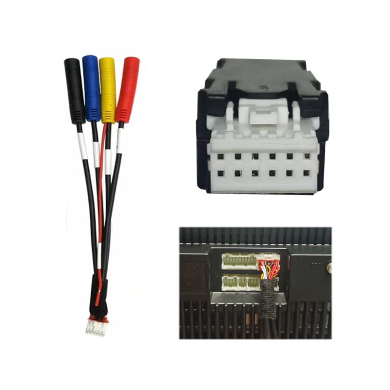 Dây Cáp Máy Ảnh Đầu Vào 12pin Cho Xe Hơi / Máy Quay 360 Hệ Thống Định Vị Android Đa Phương Tiện