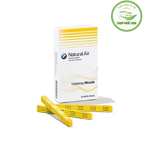 Sáp thơm ô tô BMW Natural Air Lavablack,Kẹp cửa gió ô tô hương thơm sang trọng, Nhập khẩu từ Đức.