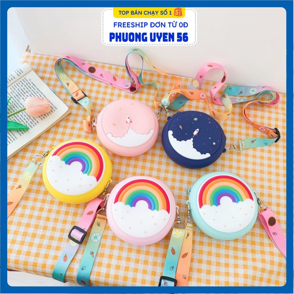 Túi đeo chéo mini Silicon cho bé hình BÁNH NGỌT dễ thương hàng Quảng Châu