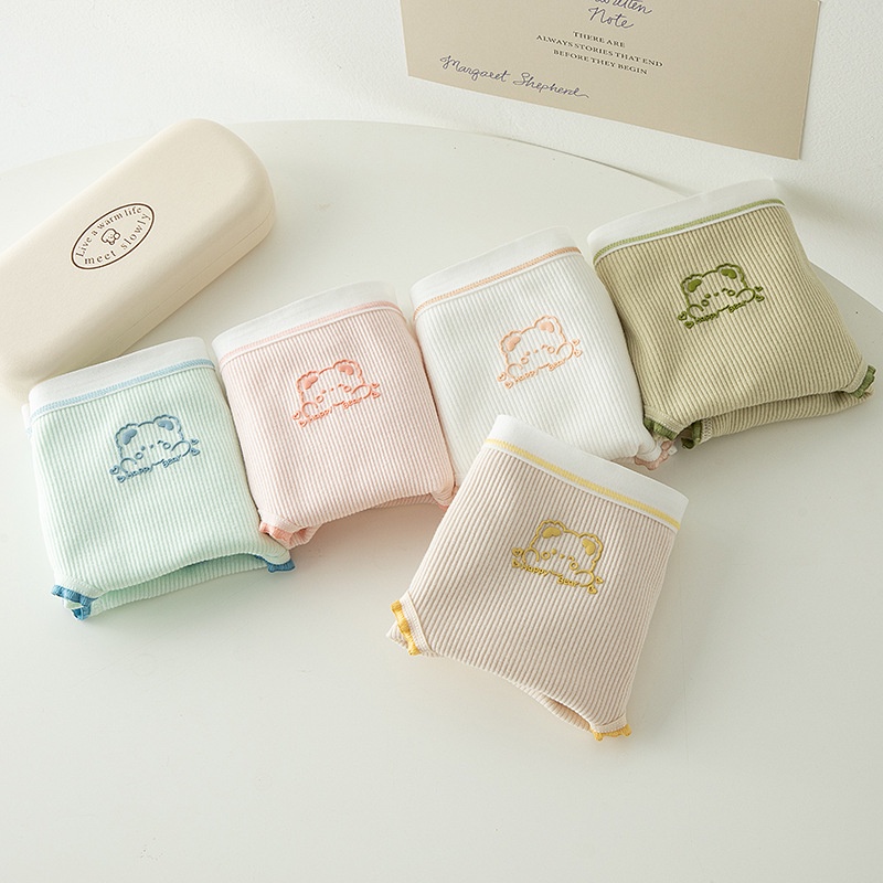 Quần lót nữ cotton silip bé gái kháng khuẩn cao cấp gân tăm dễ thương xinh cute quyến rũ 03