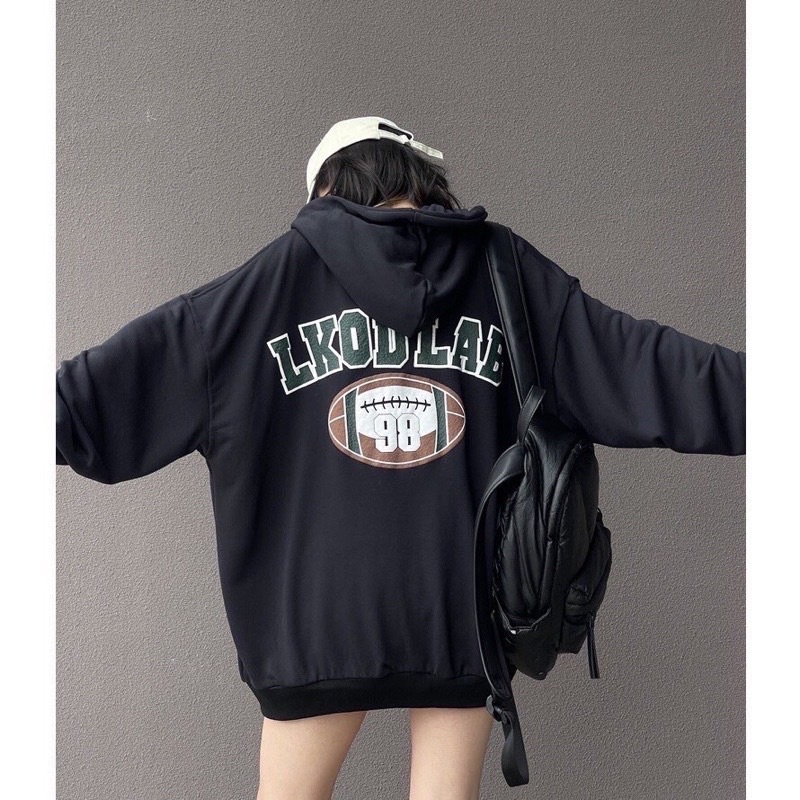 Áo Khoác Nỉ Ngoại Chữ K Mũ 2 Lớp Tay Bồng Hoodiezip Khoá Kéo Số 88 Unisex Nam Nữ(Hàng Sẵn-Ảnh Thật)