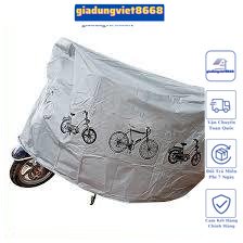 Bạt phủ xe máy,xe ga,xe số in hình bánh xe hàng loại dày và rộng.Aó trùm xe máy chống nắng,chống mưa bụi