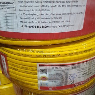 [Chính Hãng] Dây Điện CADISUN 2x2.5 Cuộn 100m