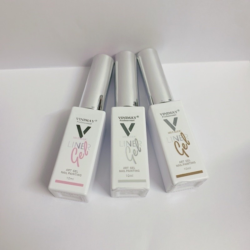 Cọ nét metan, gel vẽ nét vinimay chai 10ml vàng bạc hồng