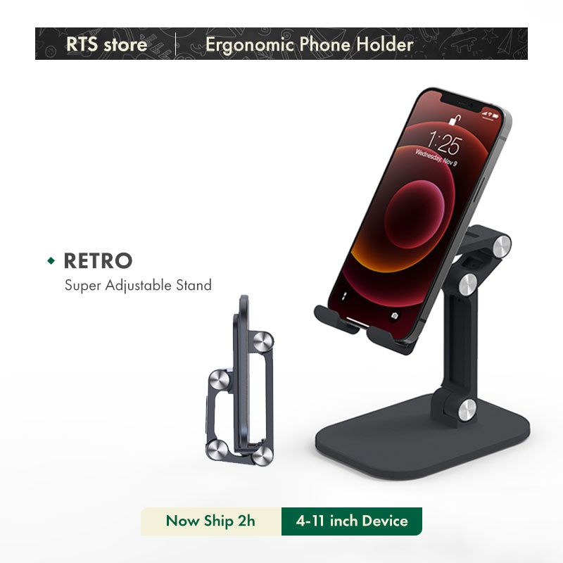 Giá Đỡ Điện Thoại Retro Điều Chỉnh Đa Gốc Độ Chắc Chắc Dể Dàng Gấp Gọn Dùng Để Học Online Xem Phim Tiktok Live Stream