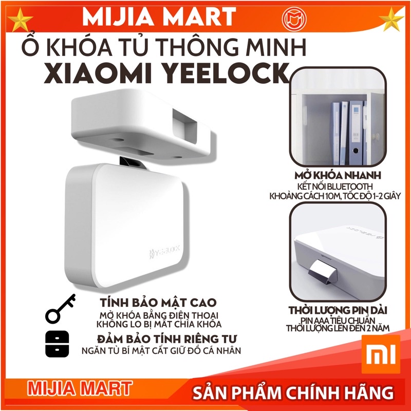 Ổ khóa tủ thông minh Xiaomi Yeelock. Bộ khóa tủ thông minh điều khiển qua bluetooth