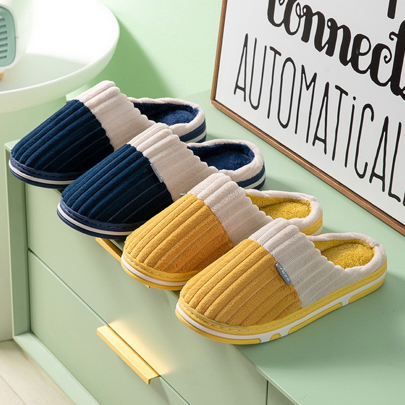 Dép bông đi trong nhà NEUFIGR siêu ấm chống trơn trượt mùa đông phong cách Hàn Quốc cho nam nữ