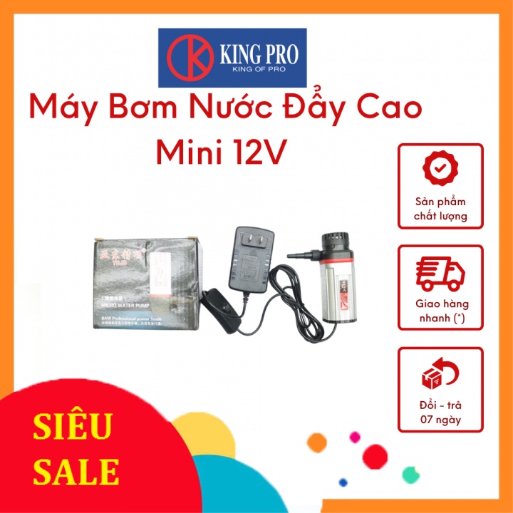 Máy Bơm Nước Đẩy Cao Mini 12V Hỗ Trợ Khoan - Cắt YDJD(Cây, Tiểu Cảnh, Bể Cá,..)