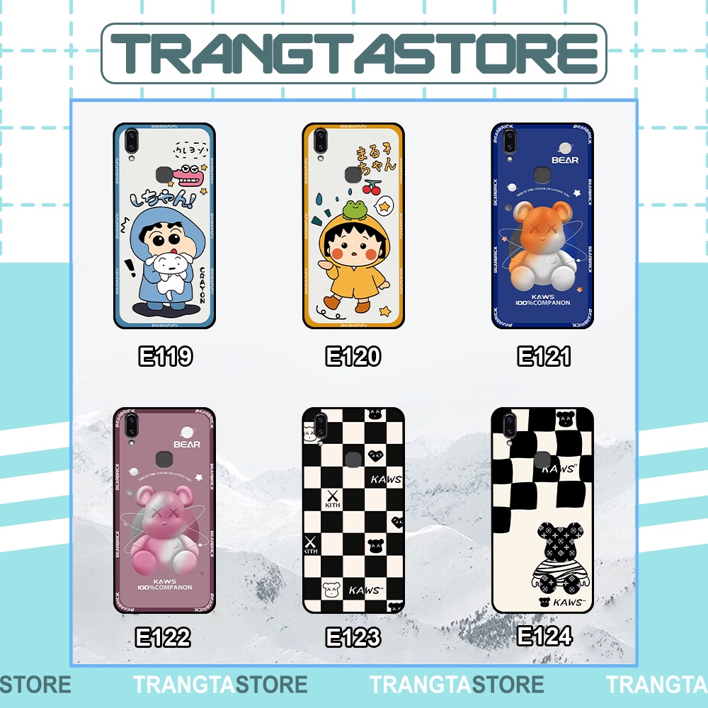 Ốp Vivo V9 in hình be@rbick, couple cặp đôi dễ thương