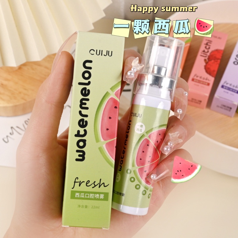 Xịt Thơm Miệng CUIJU, Lọ Xịt Miệng Thơm Cuiju Hoa Quả Giúp Miệng Luôn Thơm Mát Dài Lâu - 22ml