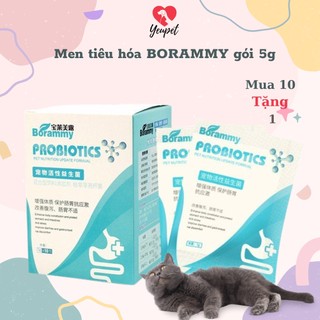 Men vi sinh, tiêu hóa cho chó mèo Borammy Probiotics phòng ngừa, hỗ trợ điều trị các bệnh đường ruột- gói csp16 5g