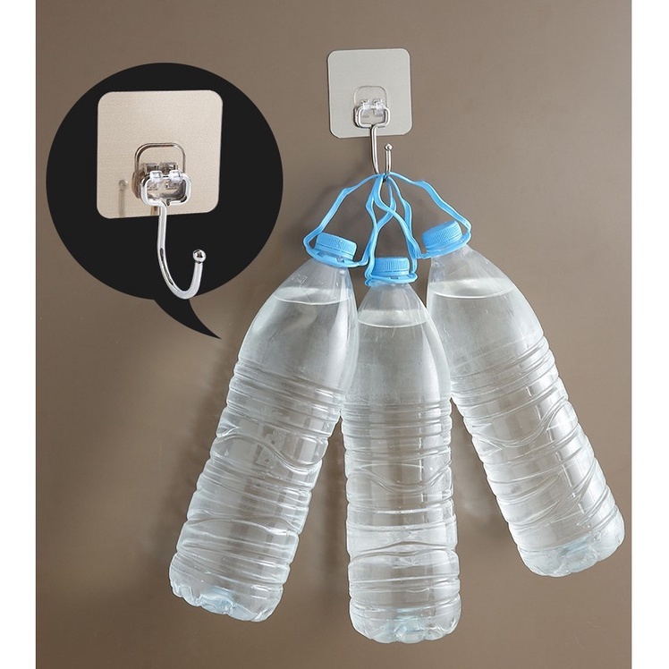 Móc Dán Tường Chịu Lực Siêu Dính Chất Liệu Inox, Móc Treo Đồ Dán Tường Đa Năng Có Thể Xoay 180 Độ