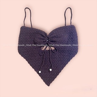 Áo len móc vạt nhọn MONA TOP crochet handmade