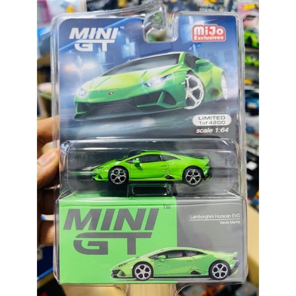 Hobby Store xe mô hình MiniGT Lamborghini Huracan Evo Verde Mantis ( Full Card )