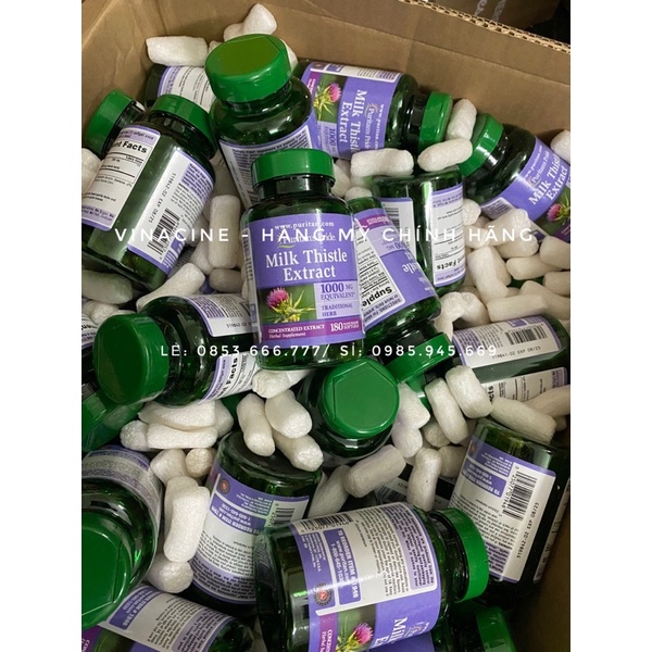 Viên uống hỗ trợ gan Puritan's Pride Milk Thistle Extract 1000mg 180 viên