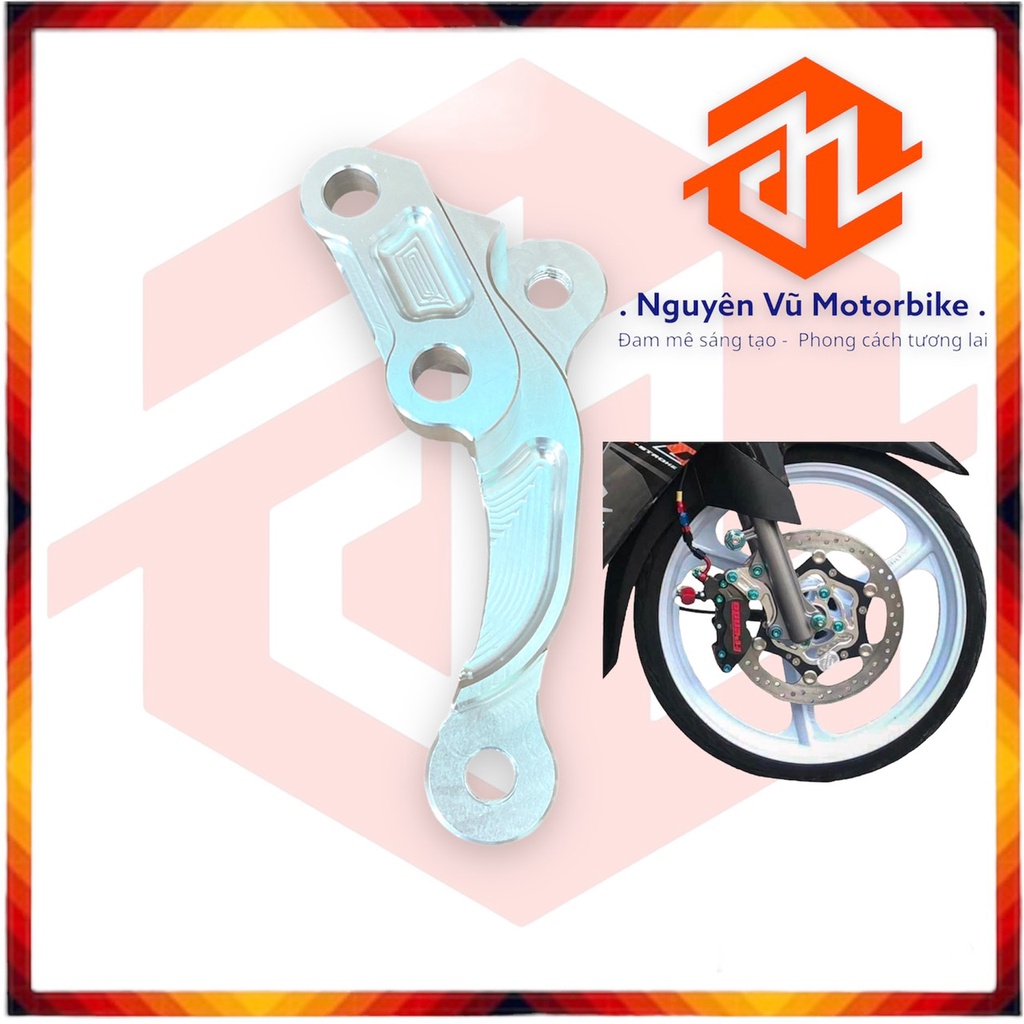 Pas bas trước Sirius đĩa 260/267mm xài heo 4 Pis Adelin