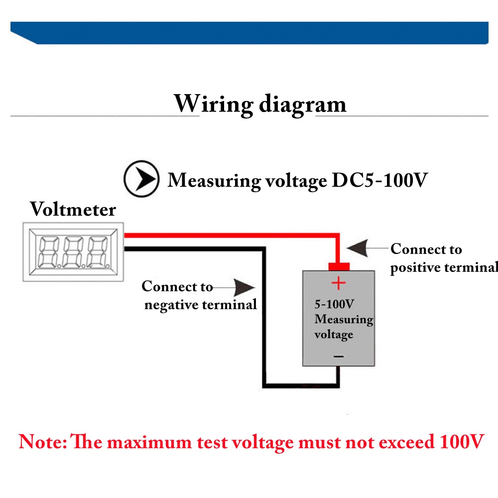 Vôn Kế DC 4-100V Màn Hình LED Kỹ Thuật Số Chuyên Dụng Cho Xe Hơi | BigBuy360 - bigbuy360.vn