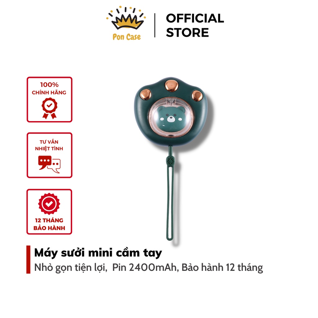 Máy sưởi mini cầm tay đa năng hình chưởi ấm mân mèo Pin sạc 2400Mah 4 tiếng sử dụng máy massage sưởi ấm tay nhỏ gọn