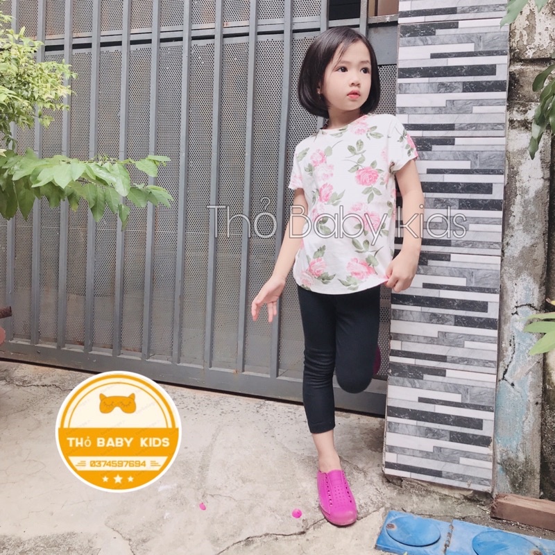 Áo cộc tay xuất dư bé gái old navy, áo thun ngắn tay thỏ baby kids